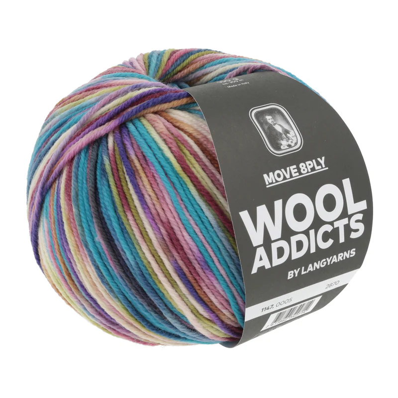 Wool Addicts MOVE 8 Ply by LANGYARNS *LIQUIDATION -50%*