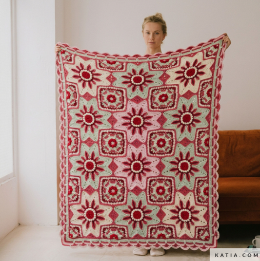 Kit CAL Stars in Bloom : Couverture de Fleurs au Crochet