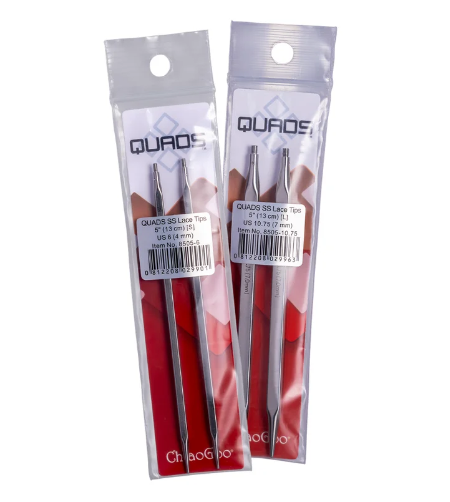Aiguilles circulaires interchangeables Quads 4" de Chiaogoo