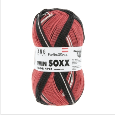Twinn soxx color 4 ply 'football soxx' de Lang Yarns