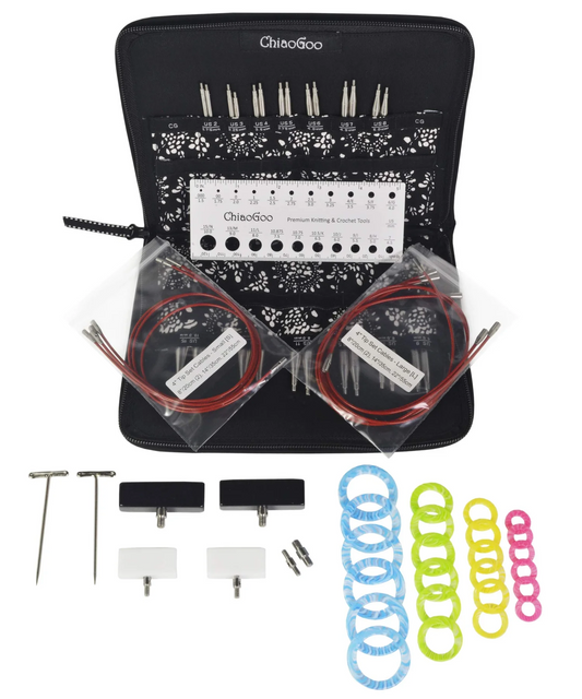 Ensemble TWIST d'Aiguilles Interchangeables 5" (13 cm) de ChiaGoo - 5.5 mm à 10 mm