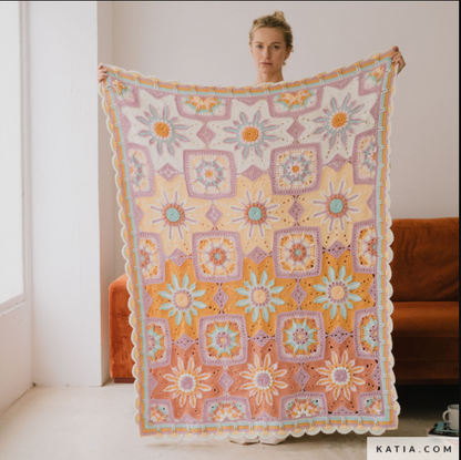 Kit CAL Stars in Bloom : Couverture de Fleurs au Crochet