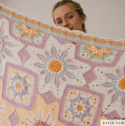 Kit CAL Stars in Bloom : Couverture de Fleurs au Crochet