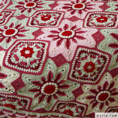 Kit CAL Stars in Bloom : Couverture de Fleurs au Crochet