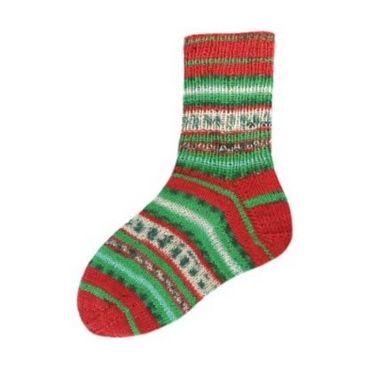 Flotte Socke CHRISTMAS 4 Ply et Metallic de Rellana Garne