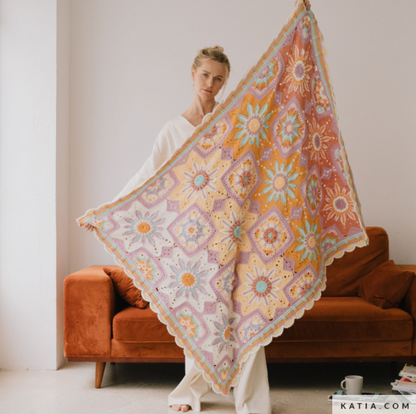 Kit CAL Stars in Bloom : Couverture de Fleurs au Crochet