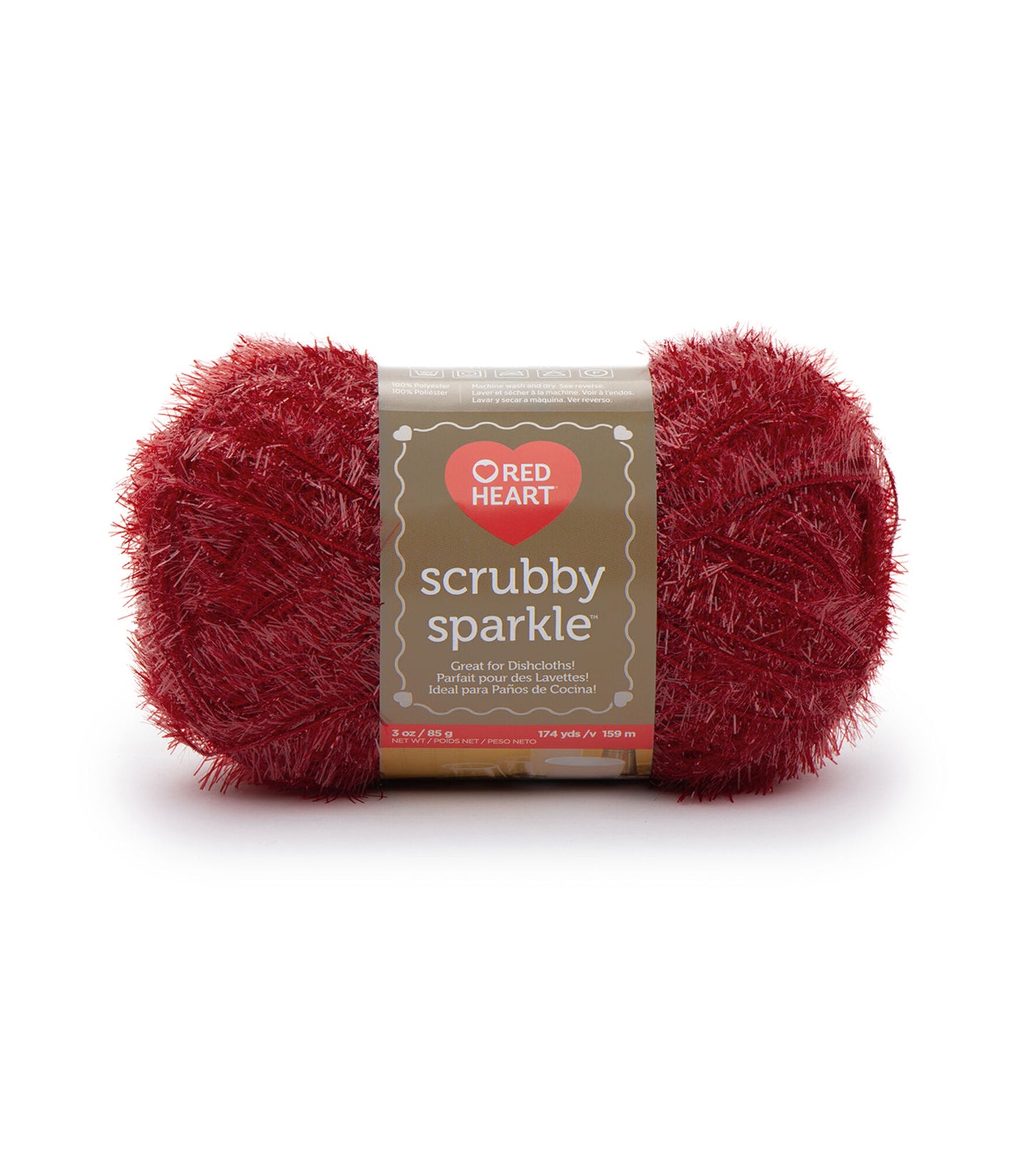 Scrubby Sparkle-Red Heart